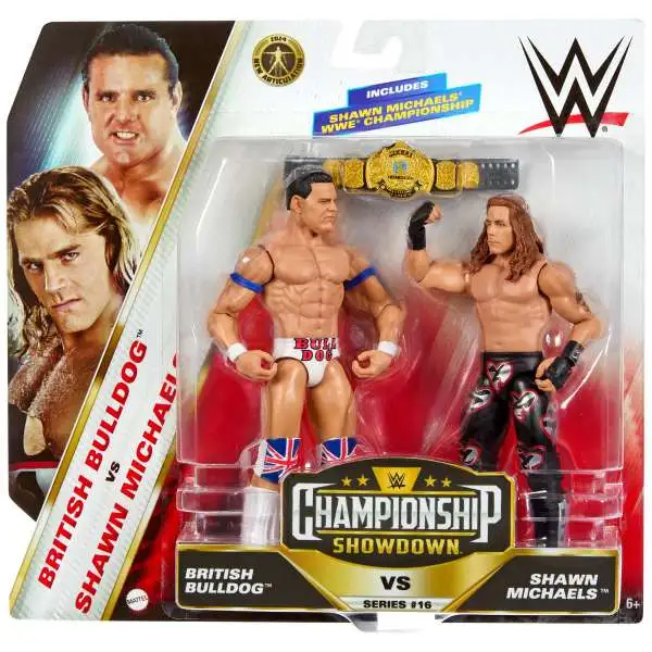 WWE Wrestling Championship Showdown Series 16 Shawn Michaels vs British Bulldog Action Figure 2-Pack