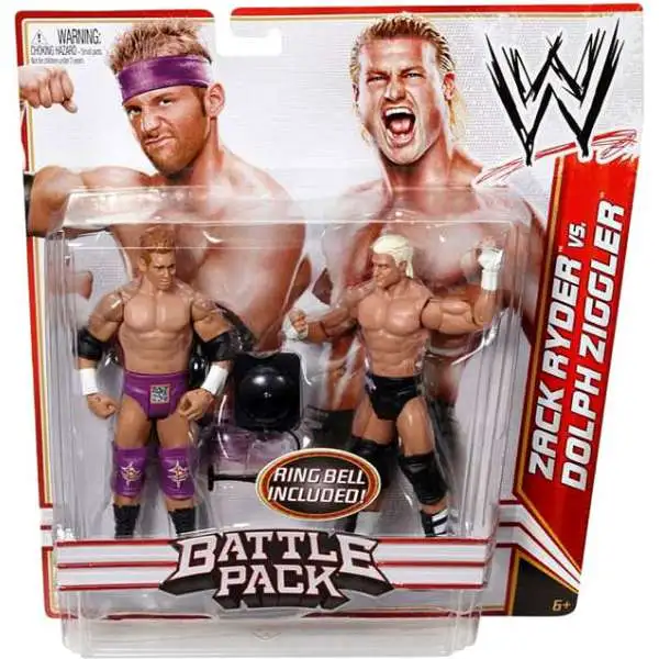 WWE Wrestling Battle Pack Series 18 Zack Ryder vs. Dolph Ziggler Action Figure 2-Pack [Ring Bell]