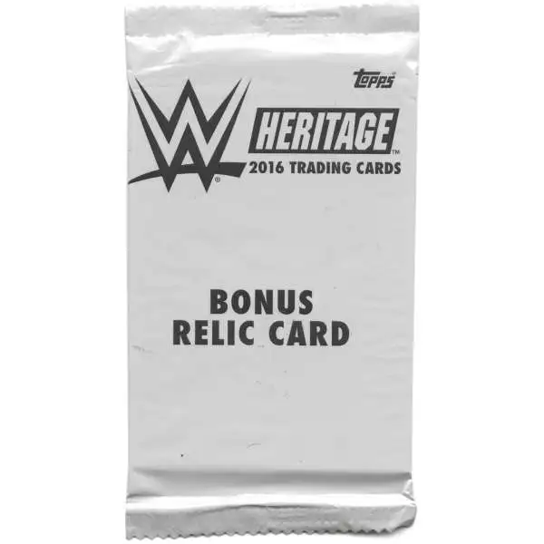 WWE Wrestling Topps 2016 Heritage Bonus Relic Card Trading Card Pack [1 Card, Version 2]
