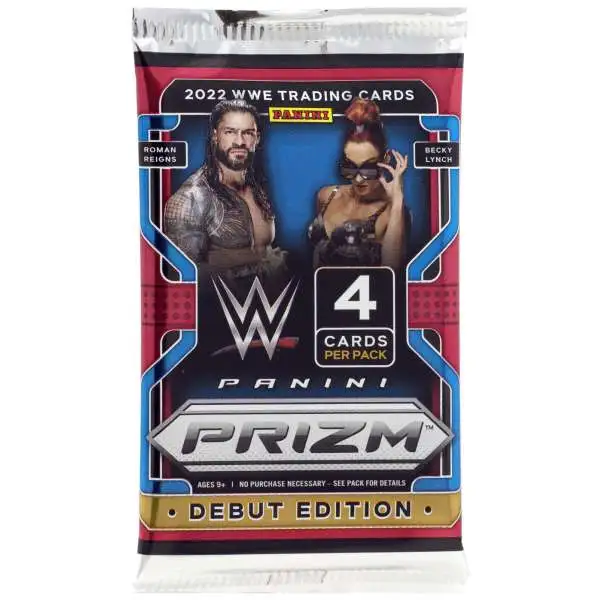 WWE Wrestling Panini 2022 Prizm Debut Edition Trading Card BLASTER Pack [4 Cards, Green Pulsar Prizms]