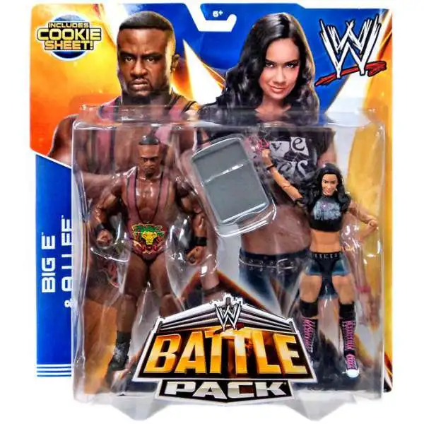 WWE Wrestling Battle Pack Series 28 AJ Lee & Big E Langston Action Figure 2-Pack [Cookie Sheet]