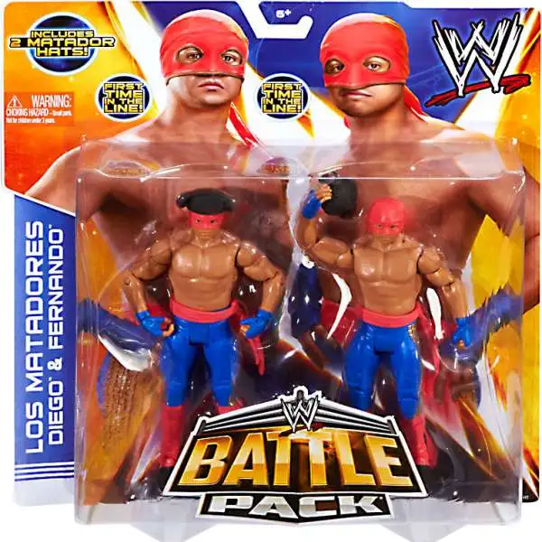 WWE Wrestling Battle Pack Series 29 Los Matadores Diego & Fernando Action Figure 2-Pack [2 Matador hats]