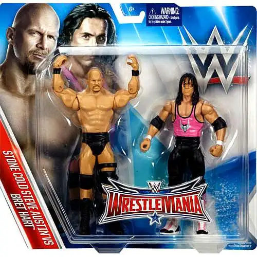 WWE Wrestling Battle Pack WrestleMania 32 Stone Cold Steve Austin & Bret Hart Action Figure 2-Pack