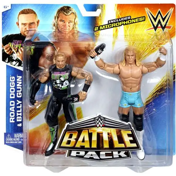 WWE Wrestling Battle Pack Series 32 Road Dogg & Billy Gunn (New Age Outlaws) Action Figure 2-Pack [2 Microphones]