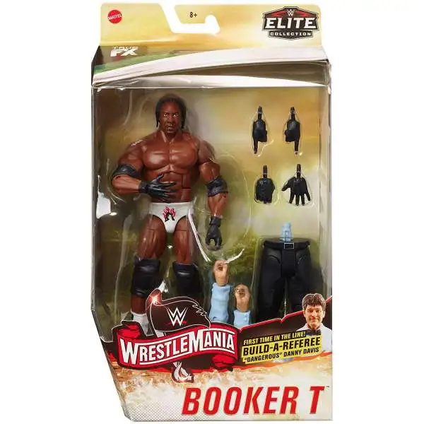 WWE Wrestling Elite Collection WrestleMania 19 Booker T Action Figure [Build Referee "Dangerous" Danny Davis!]