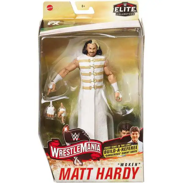 WWE Wrestling Elite Collection WrestleMania 34 Matt Hardy Action Figure [Build Referee "Dangerous" Danny Davis!]