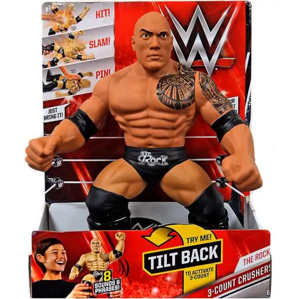 WWE Wrestling 3-Count Crushers The Rock Action Figure