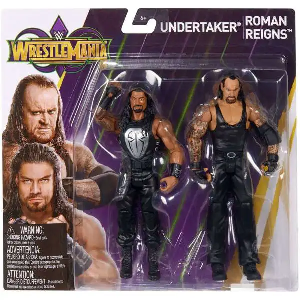 WWE Wrestling WrestleMania 34 Undertaker & Roman Reigns Action Figure 2-Pack [Damaged Package]