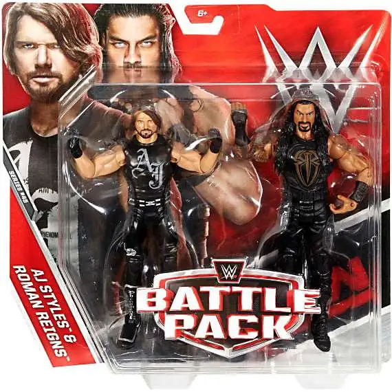 WWE Wrestling Battle Pack Series 45 AJ Styles & Roman Reigns Action Figure 2-Pack