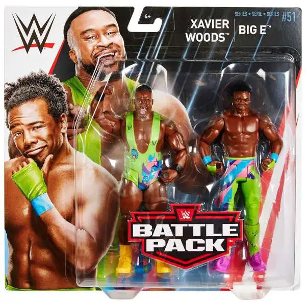 WWE Wrestling Battle Pack Series 51 Big E & Xavier Woods Action Figure 2-Pack