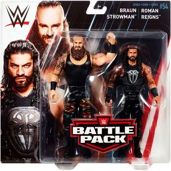 WWE Wrestling Battle Pack Series 54 Braun Strowman & Roman Reigns Action Figure 2-Pack [Damaged Package]