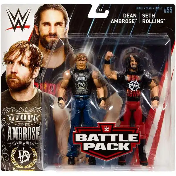 WWE Wrestling Battle Pack Series 55 Dean Ambrose & Seth Rollins Action Figure 2-Pack [Damaged Package]