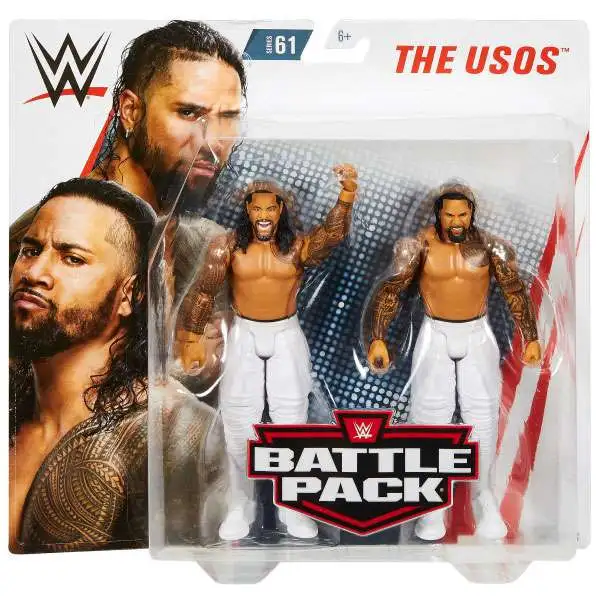 WWE Wrestling Battle Pack Series 61 Jimmy Uso & Jey Uso Action Figure 2-Pack