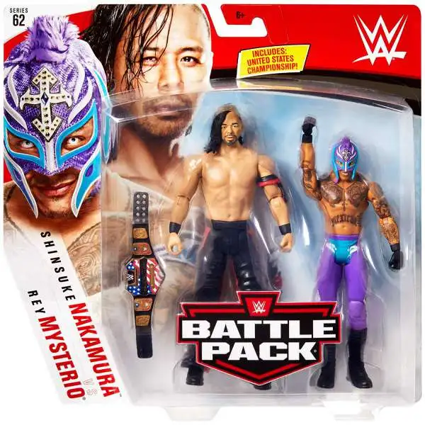 WWE Wrestling Battle Pack Series 62 Rey Mysterio & Shinsuke Nakamura Action Figure 2-Pack