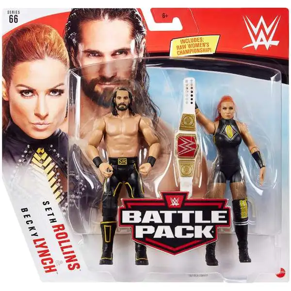 WWE Wrestling Battle Pack Series 66 Seth Rollins & Becky Lynch Action Figure 2-Pack [Damaged Package]