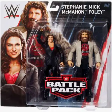 WWE Wrestling Battle Pack Series 49 Stephanie McMahon & Mick Foley Action Figure 2-Pack [Damaged Package]