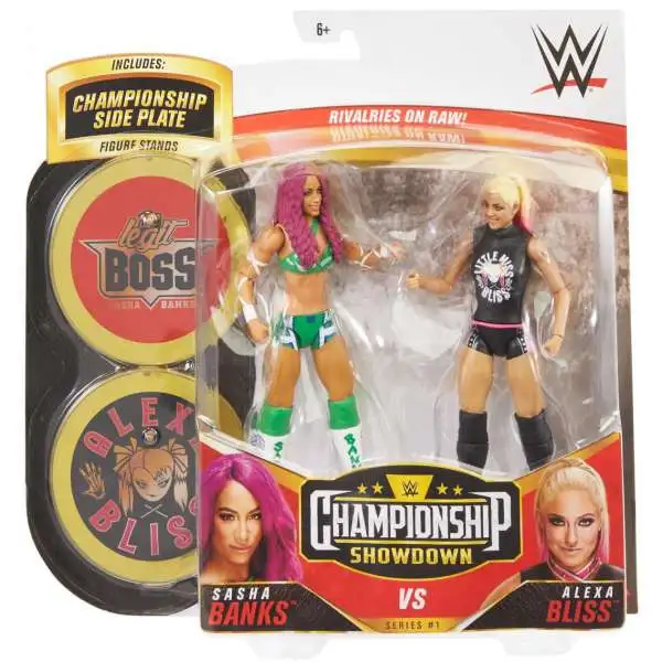 WWE Wrestling Championship Showdown Sasha Banks vs. Alexa Bliss Action Figure 2-Pack