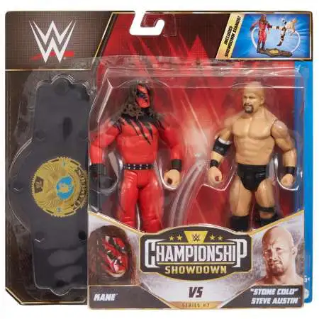 WWE Wrestling Championship Showdown Series 7 Stone Cold Steve Austin vs. Kane Action Figure 2-Pack