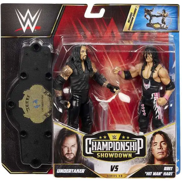 WWE Wrestling Championship Showdown Series 8 Undertaker Vs. Bret "Hit Man" Hart Action Figure 2-Pack