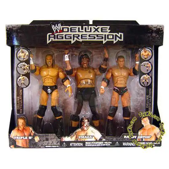 WWE Wrestling Deluxe Aggression Randy Orton, Triple H Umaga