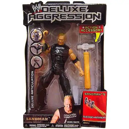 WWE Wrestling Deluxe Aggression Series 8 Sandman Action Figure