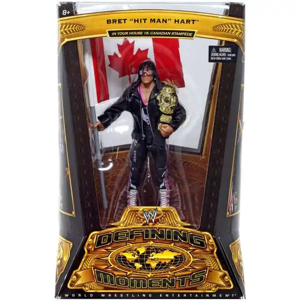 WWE Wrestling Defining Moments Series 5 Bret "Hit Man" Hart Action Figure [In Your House 16 Canadian Stampede, Damaged Package]