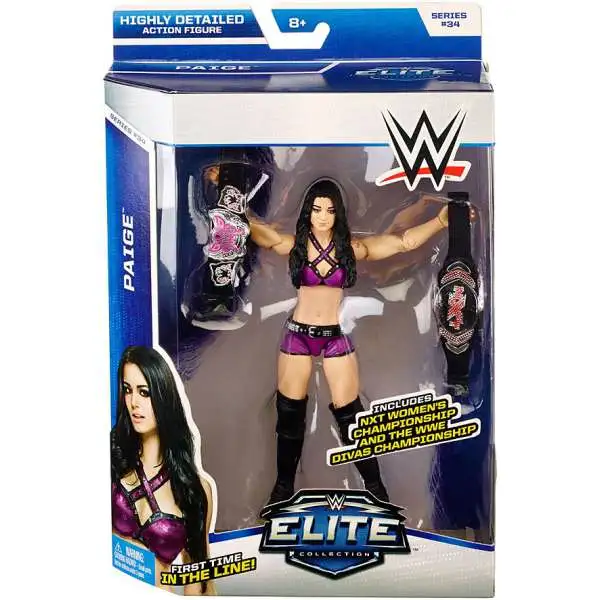 WWE Wrestling Elite Collection Series 34 Paige Action Figure [NXT Women's & WWE Divas Championships, Damaged Package]