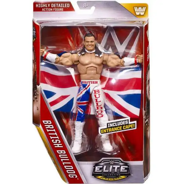 WWE Wrestling Elite Collection Series 39 British Bulldog Action Figure [Entrance Cape]