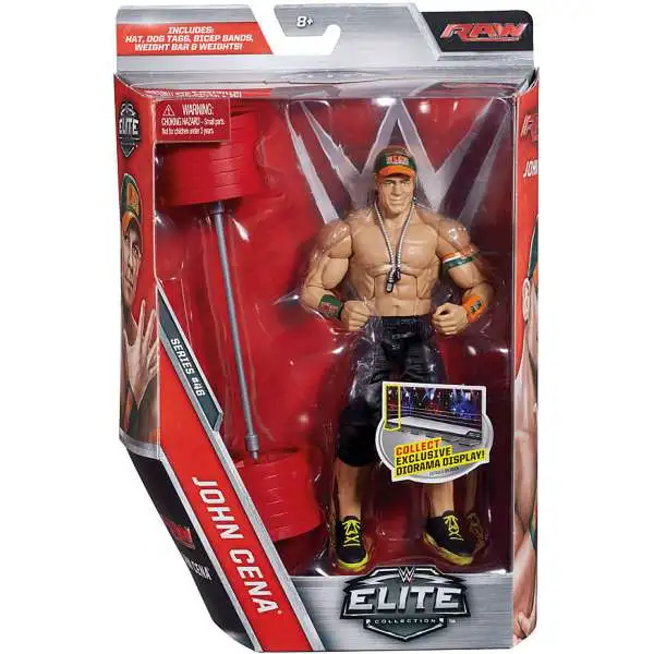 WWE Wrestling Elite Collection Series 46 John Cena Action Figure [Hat, Dog Tags, Bicep Bands, Weights & Bar]
