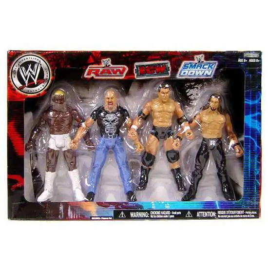 WWE Wrestling Exclusives RAW, ECW & Smackdown Superstars Exclusive Action Figure 4-Pack [Set #2, Damaged Package]