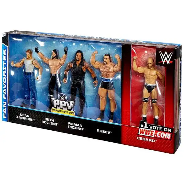 WWE Wrestling 2015 WWE Fan Favorites Exclusive Action Figure 5-Pack [Damaged Package]