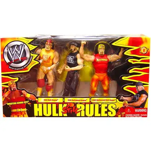 WWE Wrestling Classic Superstars Champion Series Hulk Still Rules Exclusive Action Figure 3-Pack [Damaged Package]