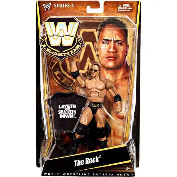 WWE Wrestling Legends Series 3 The Rock Action Figure