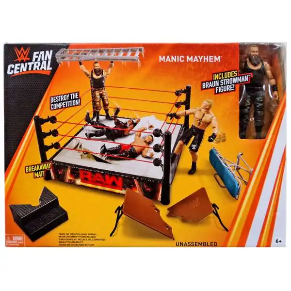 voordeel pop zwart WWE Wrestling Fan Central Manic Mayhem Ring Action Figure Braun Strowman,  Damaged Package Mattel Toys - ToyWiz