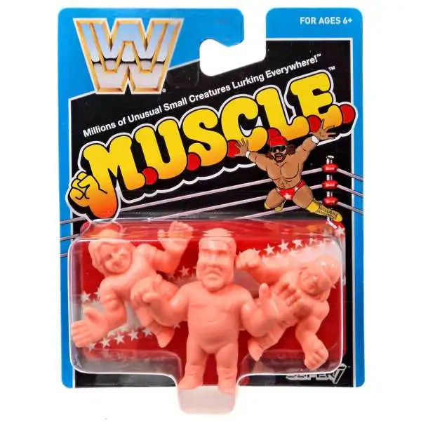WWE Wrestling M.U.S.C.L.E. Andre the Giant, Macho Man Randy Savage & Rowdy Roddy Piper 3-Pack [Loose]