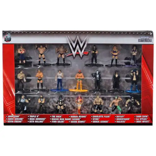 WWE Wrestling Nano Metalfigs WWE Exclusive 1.5-Inch Diecast Figure 20-Pack [Version 1, Damaged Package]