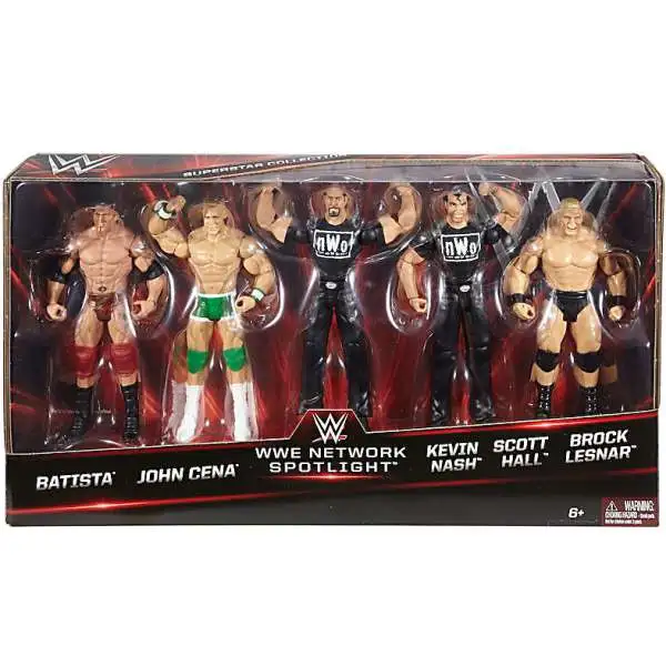 WWE Wrestling Network Spotlight Batista, Cena, Nash, Hall & Lesnar Exclusive Action Figure 5-Pack [Damaged Package]