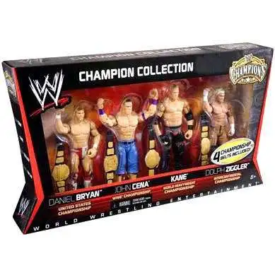 WWE Wrestling Champions Collection John Cena, Kane, Dolph Ziggler & Daniel Bryan Exclusive Action Figure 4-Pack [Set #1]