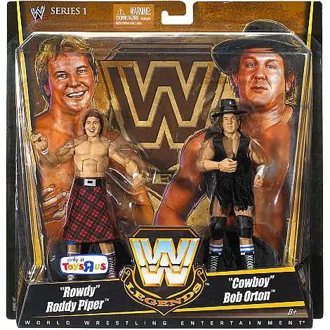 WWE Wrestling Battle Pack Legends Series 1 Rowdy Roddy Piper & Cowboy Bob Orton Exclusive Action Figure 2-Pack [Damaged Package]