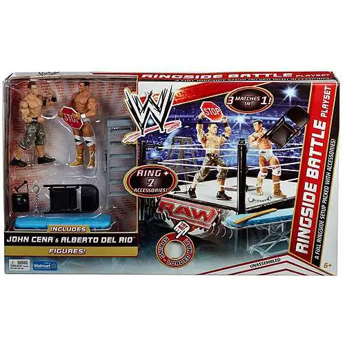 WWE Wrestling Ringside Battle Exclusive Action Figure Playset [John Cena & Alberto Del Rio]