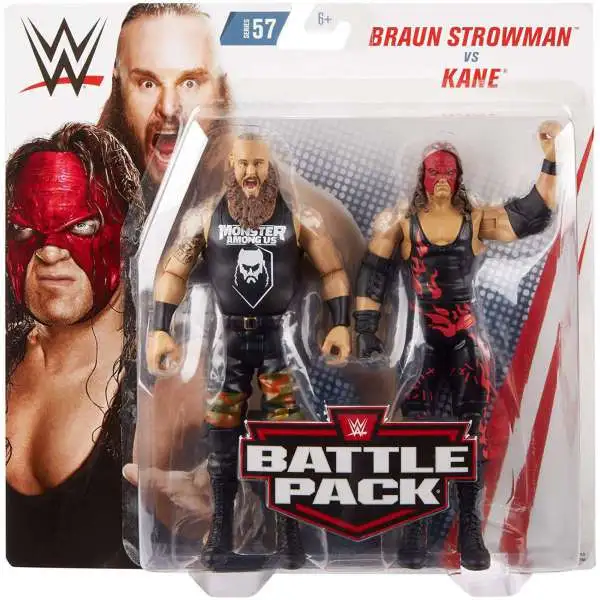 WWE Wrestling Battle Pack Series 57 Braun Strowman & Kane Action Figure 2-Pack [Damaged Package]