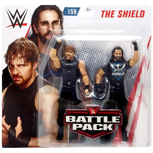 WWE Wrestling Battle Pack Series 59 Dean Ambrose & Seth Rollins Action Figure 2-Pack [Shield, Damaged Package]