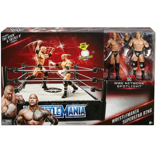 WWE Wrestling Network Spotlight WrestleMania Exclusive Superstar Ring [The Rock & Triple H]