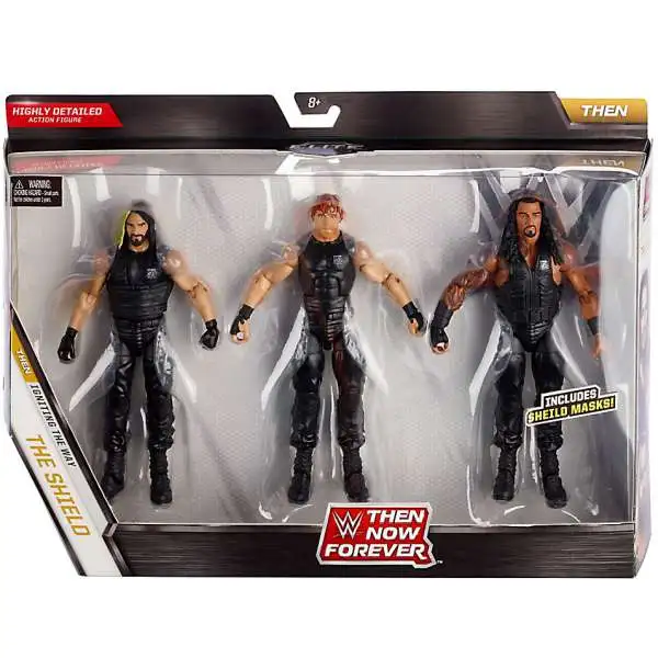 WWE Wrestling Then Now Forever Roman Reigns, Dean Ambrose & Seth Rollins Exclusive Action Figure 3-Pack [The Shield, Damaged Package]
