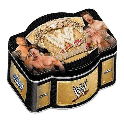 WWE Wrestling Topps 2010 World Heavyweight Champion Trading Card Tin