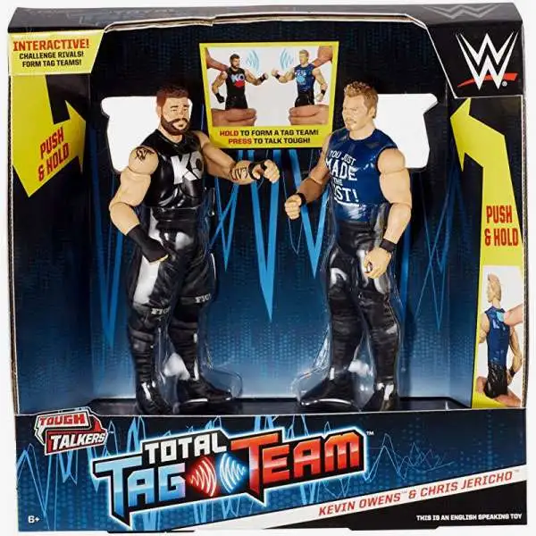 WWE Wrestling Battle Pack Tough Talkers Total Tag Team Kevin Owens & Chris Jericho Action Figure 2-Pack