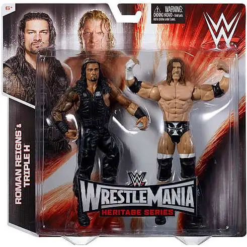 WWE Wrestling Battle Pack WrestleMania Heritage Roman Reigns & Triple H Exclusive Action Figure 2-Pack