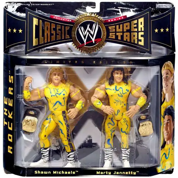 WWE Wrestling Classic Superstars Series 1 The Rockers Shawn Michaels & Marty Jannetty Exclusive Action Figure 2-Pack
