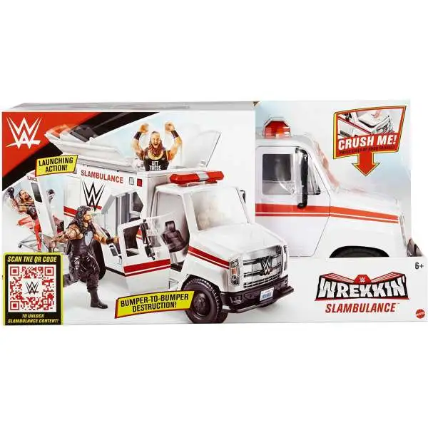 WWE Wrestling Wrekkin' Slambulance Vehicle Playset