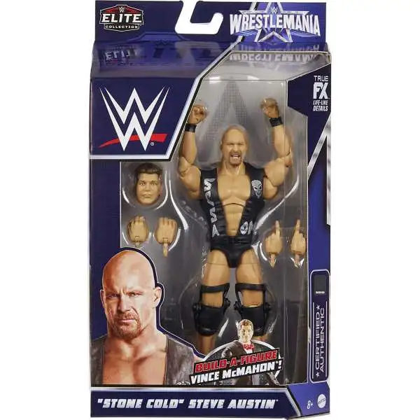 WWE Wrestling Elite Collection WrestleMania "Stone Cold" Steve Austin Action Figure [Build Vince McMahon]